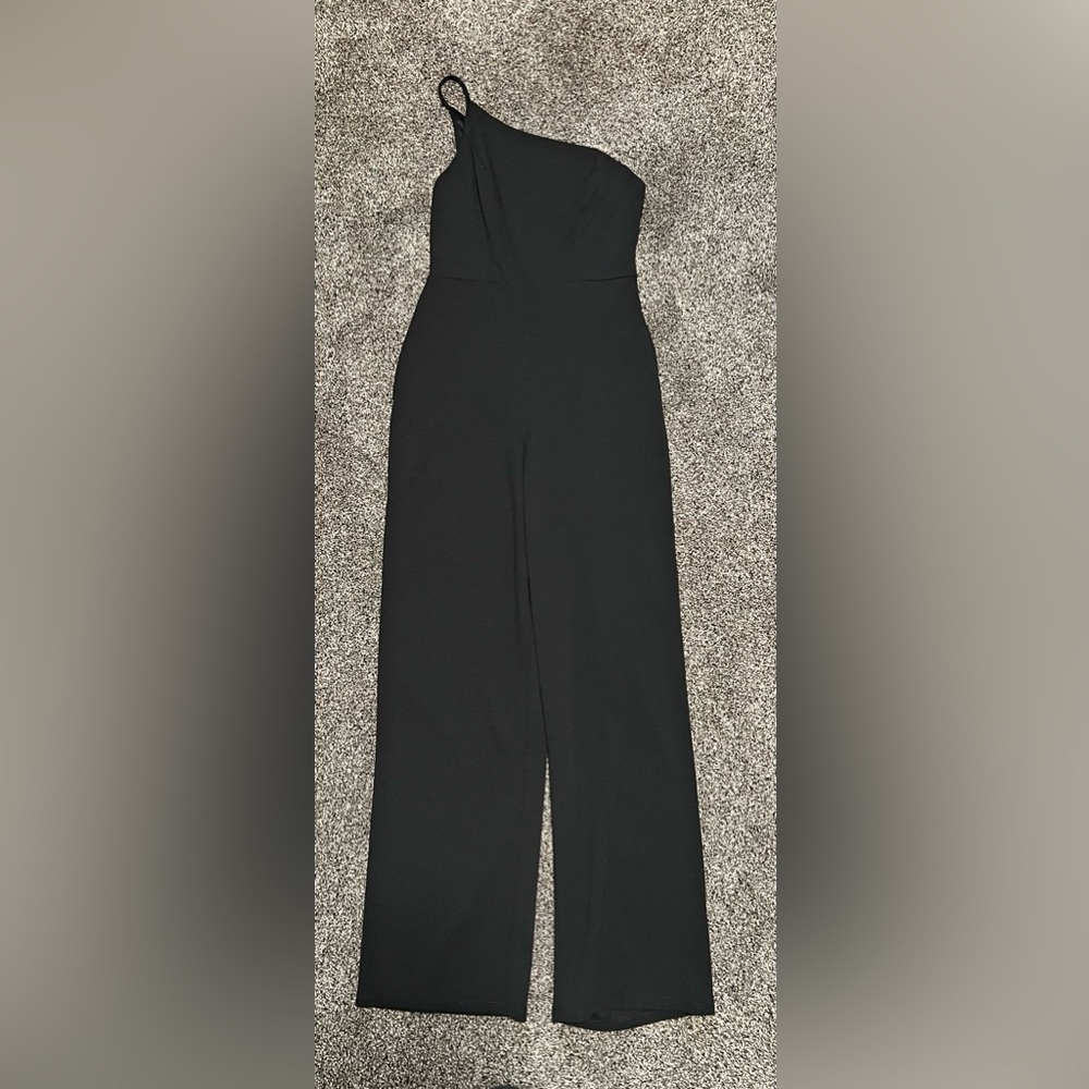 Black Off-Shoulder Pant Suit
